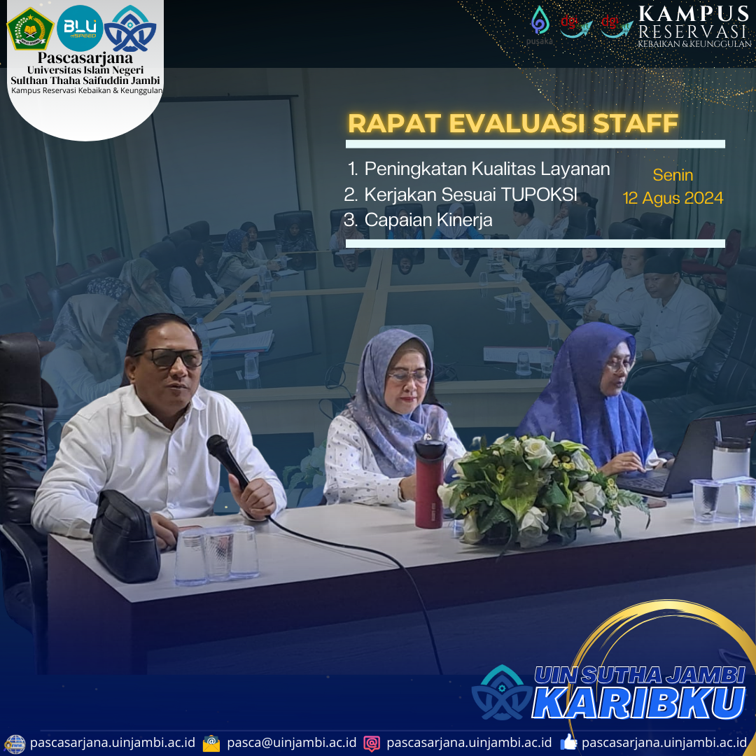 Pascasarjana Adakan Rapat Pembinaan dan Evaluasi Kinerja Staf