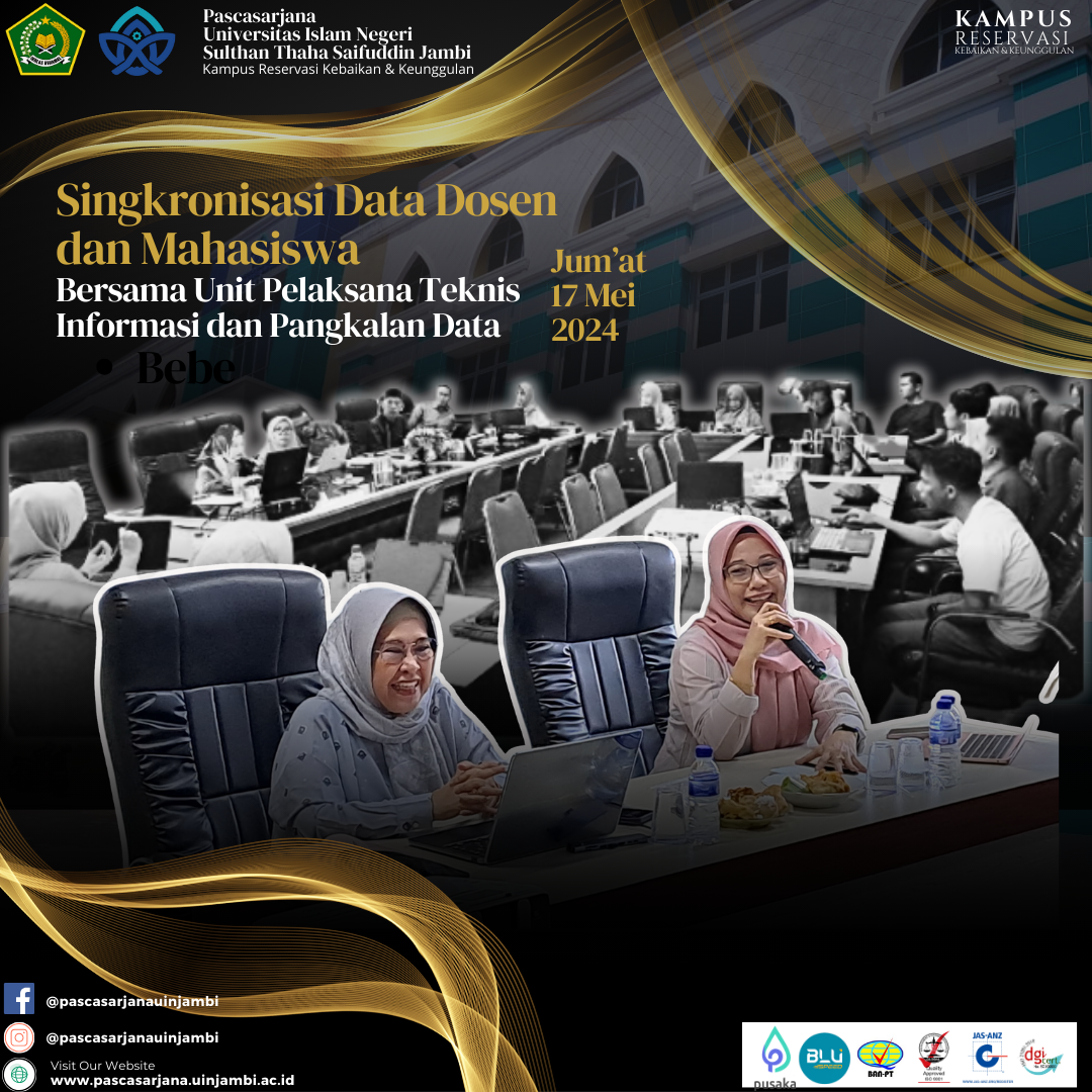 Rapat Sinkronisasi Data Dosen dan Mahasiswa Pascasarjana UIN Sulthan Thaha Saifuddin Jambi