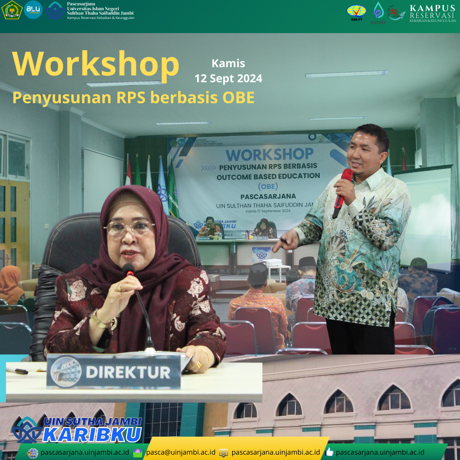 Pascasarjana UIN STS Jambi Gelar Workshop RPS Outcome-Based Education (OBE)