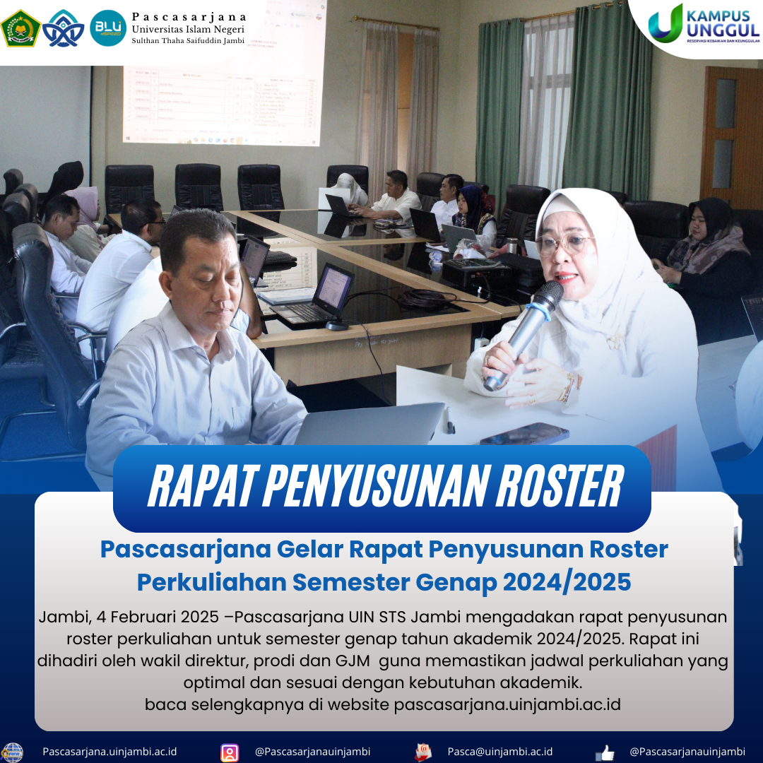 Pascasarjana Gelar Rapat Penyusunan Roster Perkuliahan Semester Genap 2024/2025