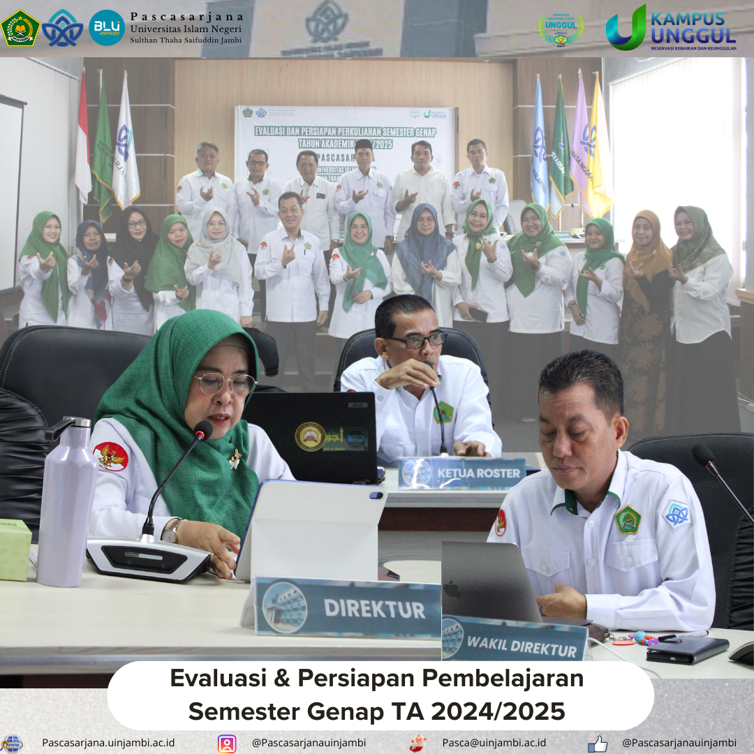 Rapat Evaluasi dan Persiapan Pembelajaran Semester Genap TA 2024/2025 di Pascasarjana UIN STS Jambi