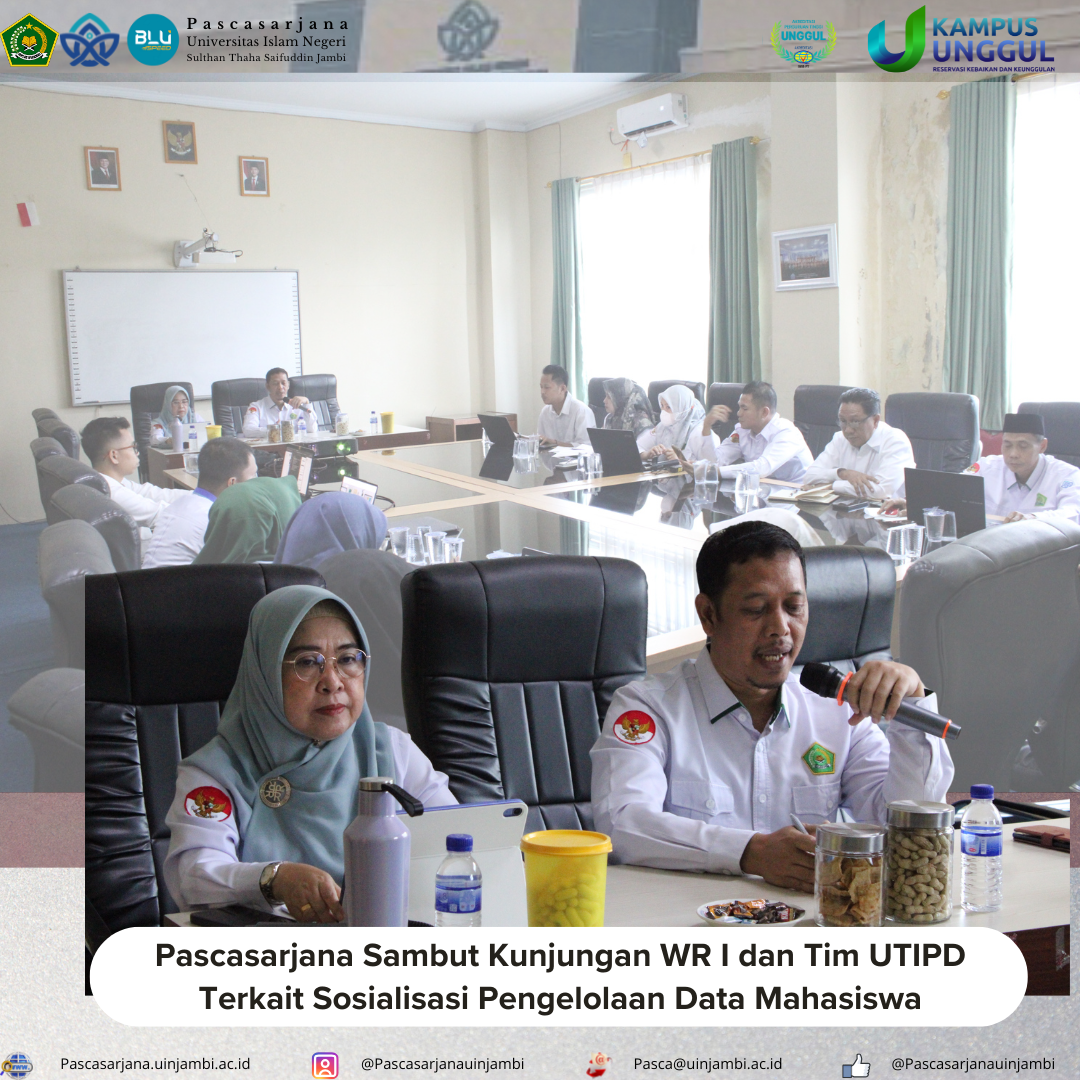 Pascasarjana Sambut Kunjungan WR I dan Tim UTIPD Terkait Sosialisasi Pengelolaan Data Mahasiswa