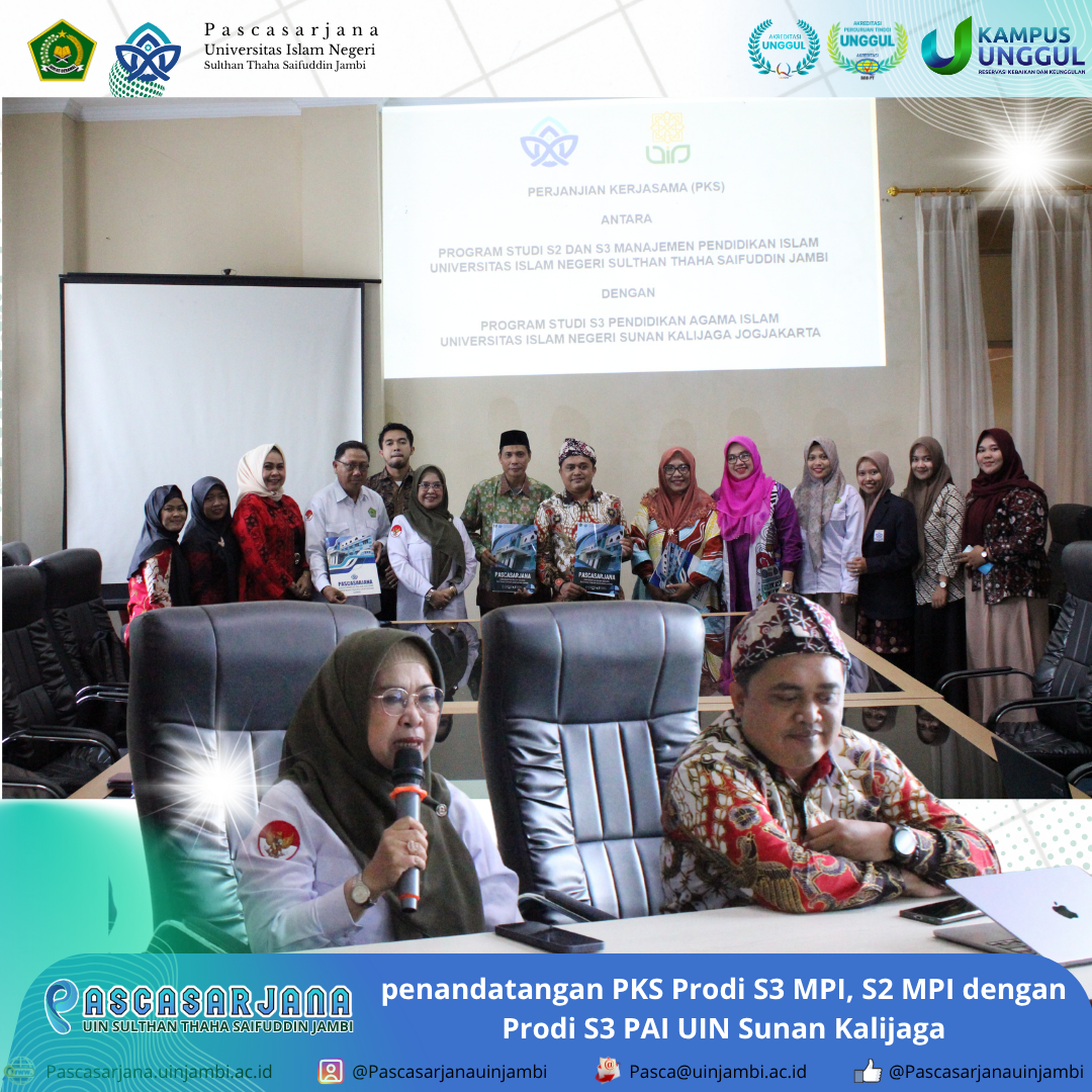 Prodi Doktor dan Magister MPI Pascasarjana UIN STS Jambi Jalin Kerja Sama Akademik dengan Prodi Doktor PAI UIN Sunan Kalijaga Yogyakarta