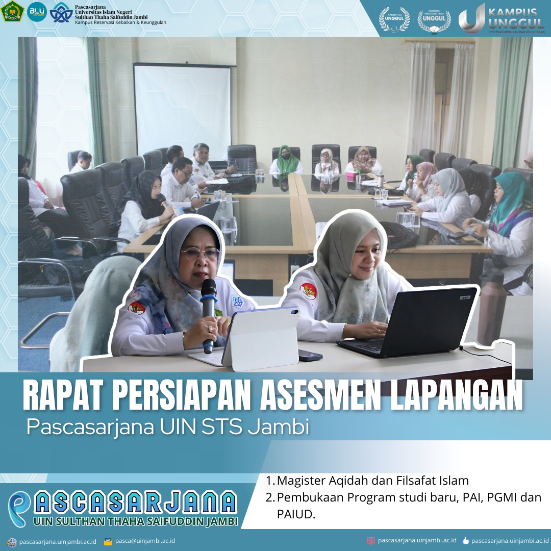 Pascasarjana UIN STS Jambi Gelar Rapat Persiapan Asesmen Lapangan S2 AFI dan Prodi Baru S2 PAI, PGMI, dan PIAUD