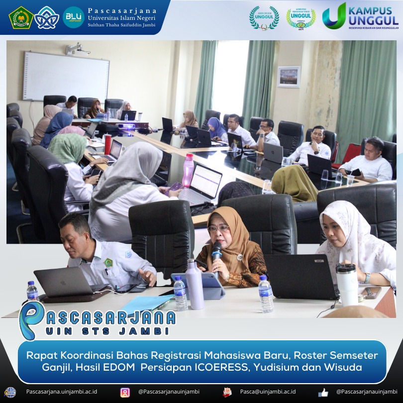Pascasarjana UIN STS Jambi Gelar Rapat Koordinasi Bahas Registrasi Mahasiswa Baru hingga Persiapan ICOERESS