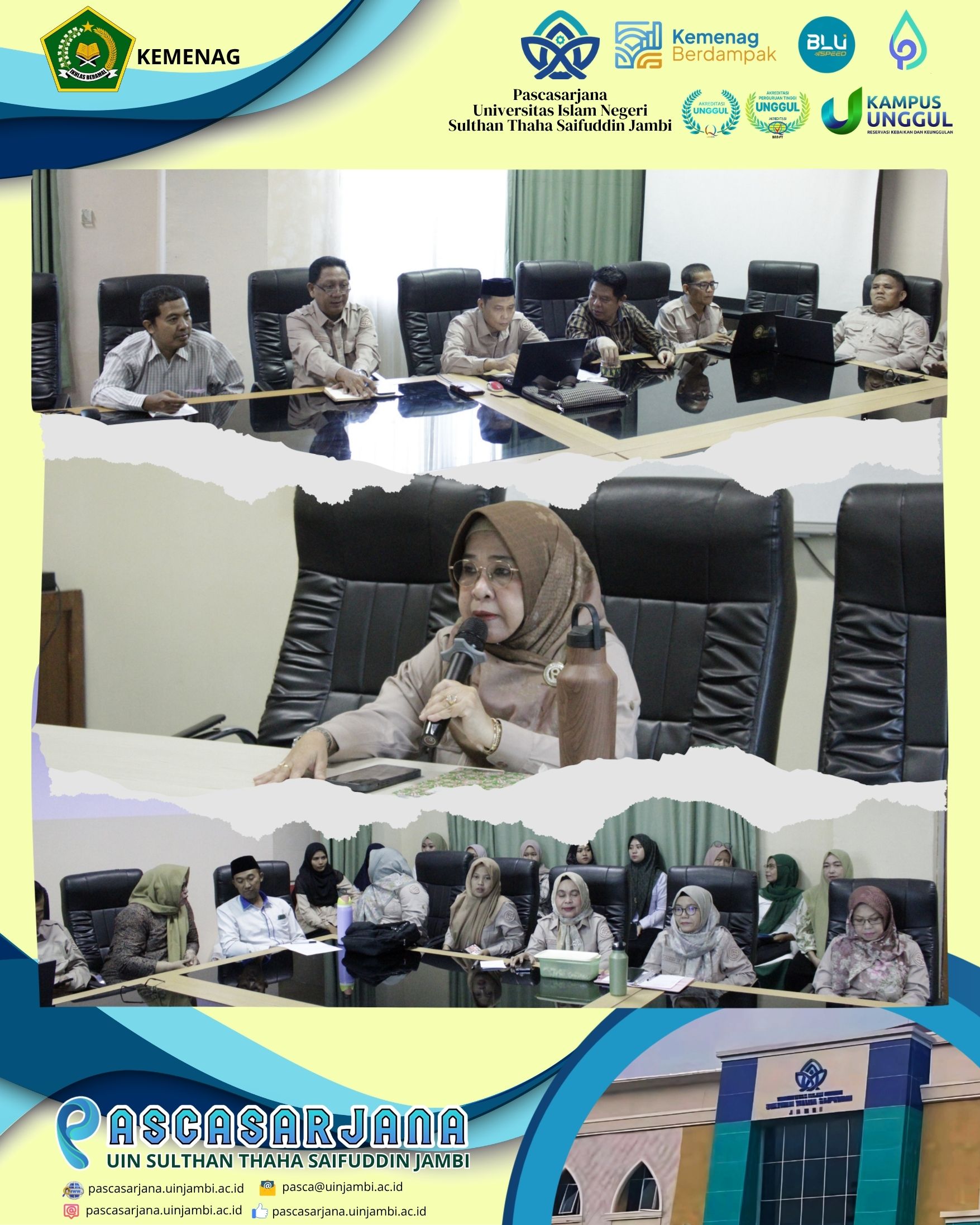 Pascasarjana menyelenggarakan workshop VMTS, Kurikulum berbasis OBE, PMB , dan Evaluasi perkuliahan