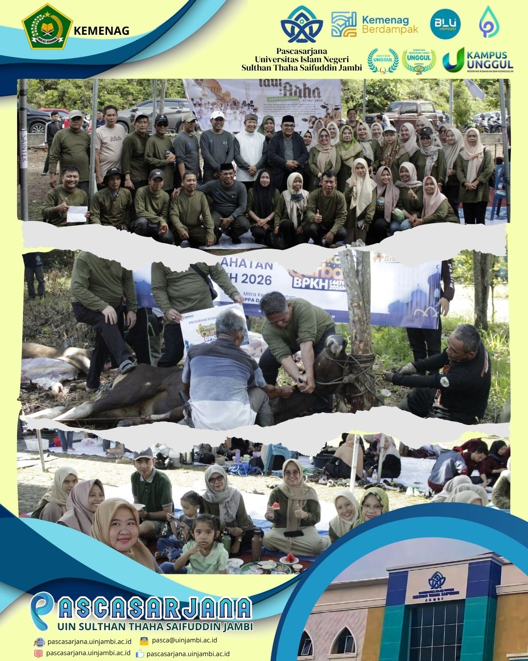 Pascasarjana UIN STS Jambi Qurban Empat Ekor Sapi