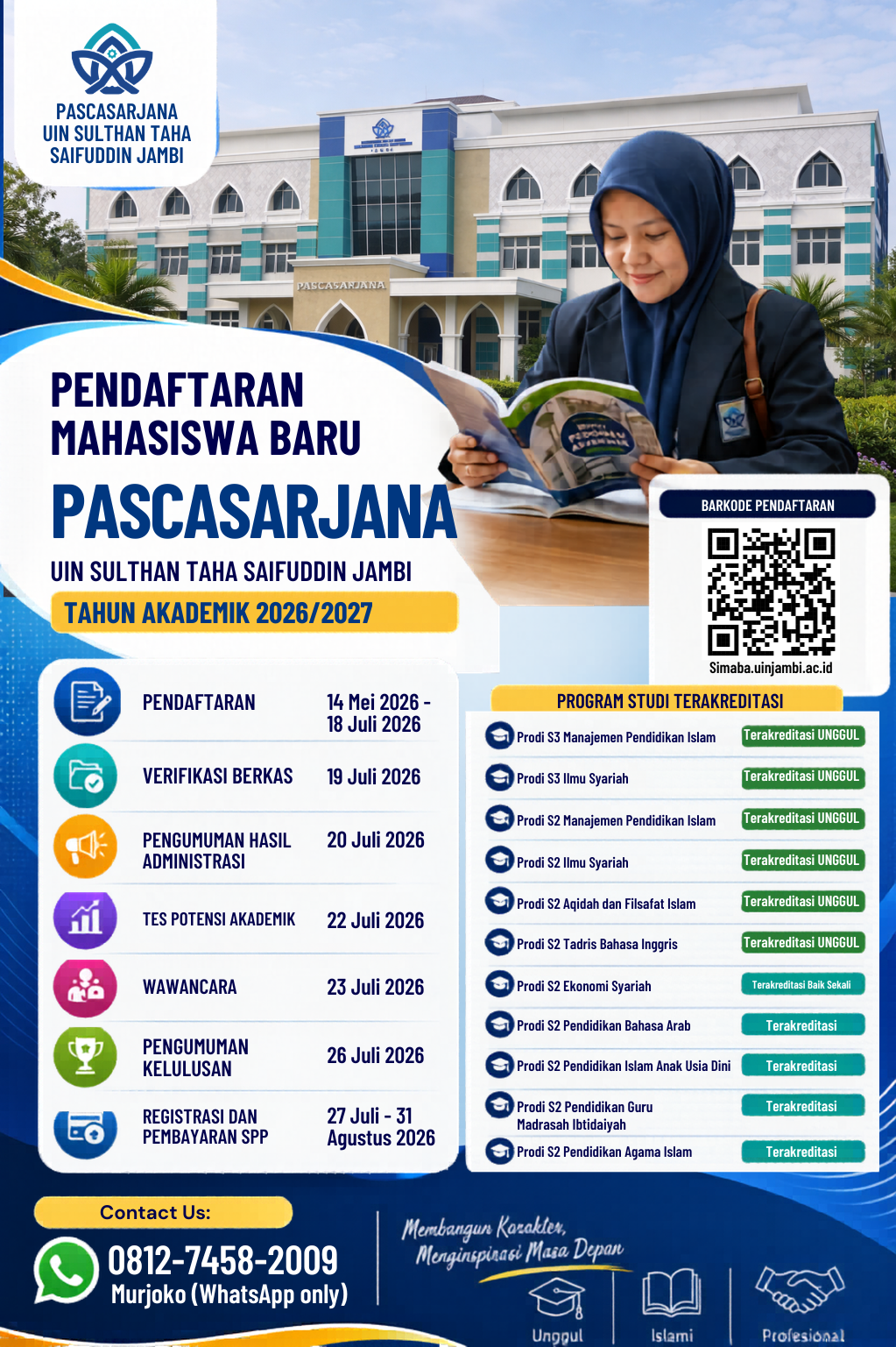 PENERIMAAN MAHASISWA BARU PASCASARJANA TAHUN AKADEMIK 2026/2027